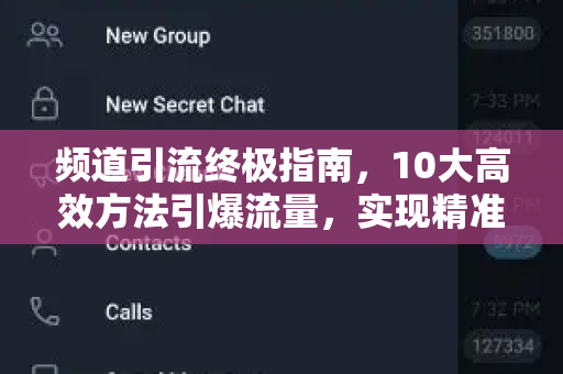 频道引流终极指南,10大高效方法引爆流量,实现精准增长-第1张图片-TG下载-Android版 - Telegram官网 频道引流终极指南,10大高效方法引爆流量,实现精准增长-第1张图片-TG下载-Android版 - Telegram官网