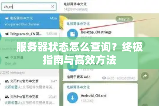 服务器状态怎么查询?终极指南与高效方法-第1张图片-TG下载-Android版 - Telegram官网 服务器状态怎么查询?终极指南与高效方法-第1张图片-TG下载-Android版 - Telegram官网