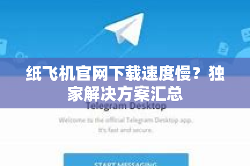 纸飞机官网下载速度慢？独家解决方案汇总
