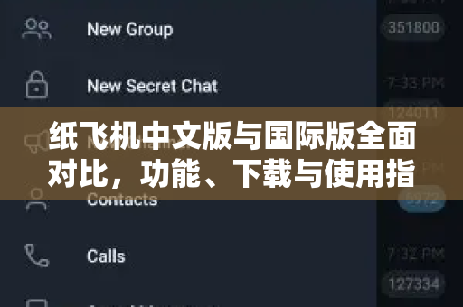 纸飞机中文版与国际版全面对比，功能、下载与使用指南